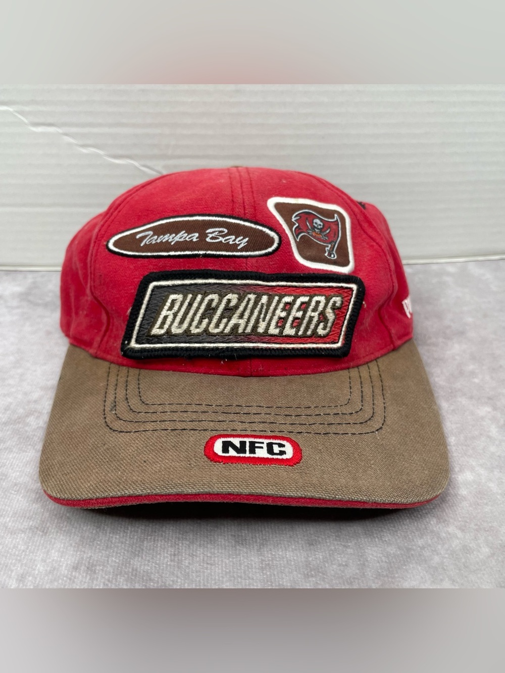 Vintage Tampa Bay Buccaneers NFL Pro Line Hat Cap Straback Red Puma NFC Patches